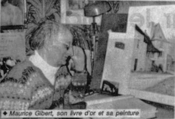 Maurice Gibert, son livre d'or et sa peinture